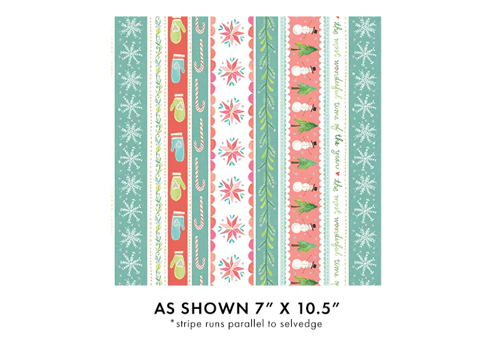 Magical Season Painterly Stripe Multi 7" x 10.5" Panel