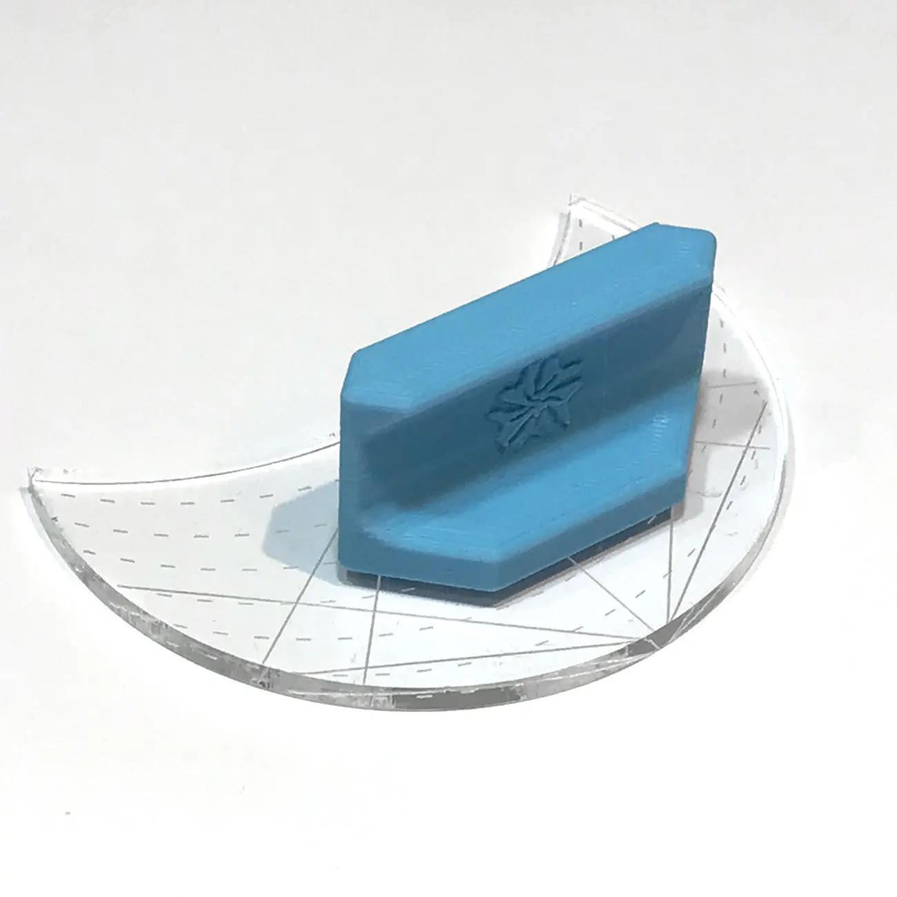 Magnetic Ruler Handle 2in Blue
