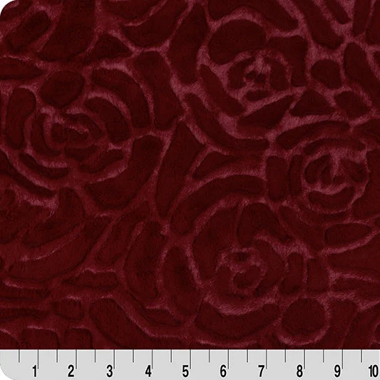 Luxe Cuddle Demi Rose Merlot 58" - 60" Fabric per yard