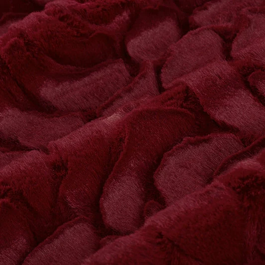Luxe Cuddle Demi Rose Merlot 58" - 60" Fabric per yard - Image 3