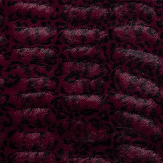 Merlot Luxe Cuddle Milan Cheetah Fabric per yard - Image 2