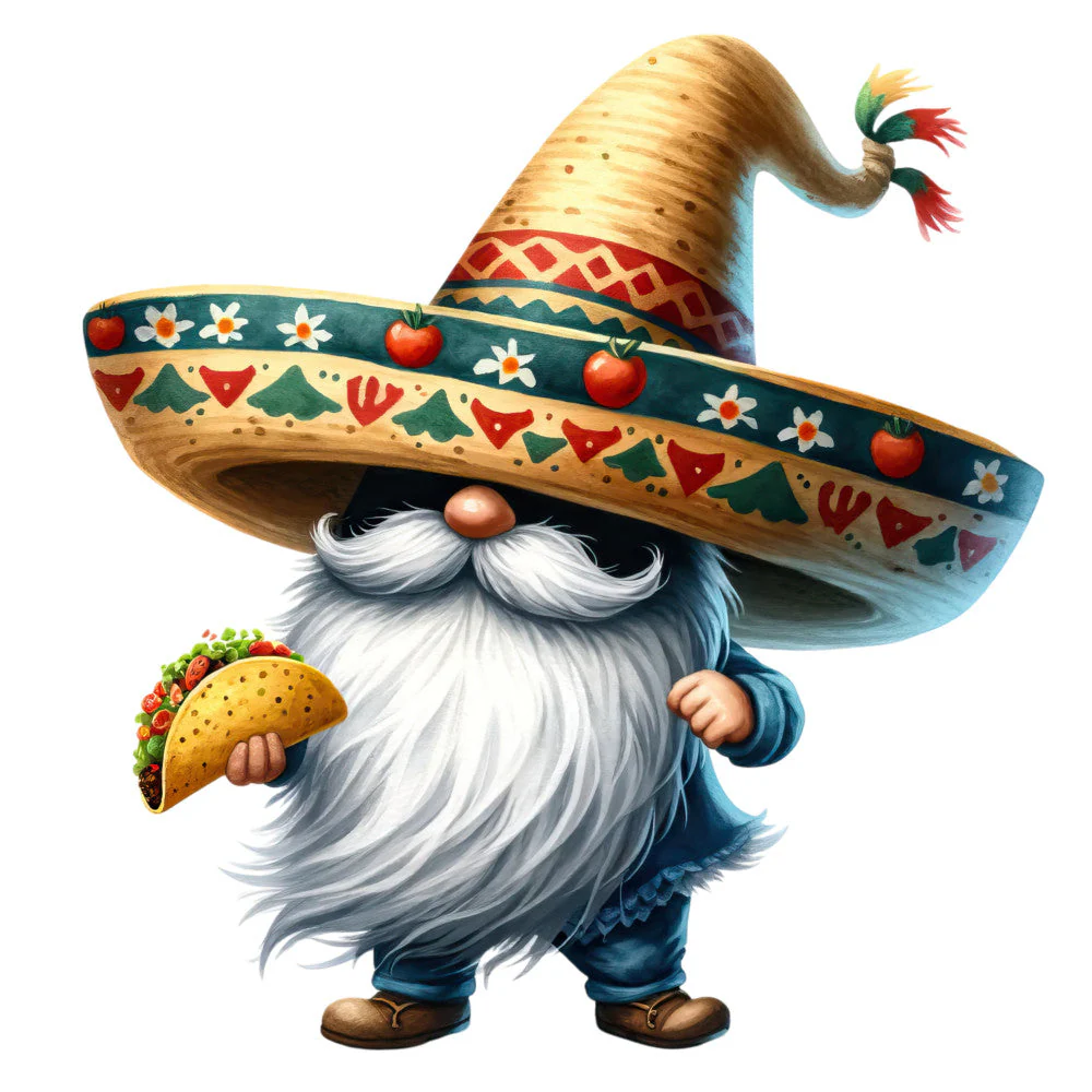 Mexican Gnomes Fabric Panel 10