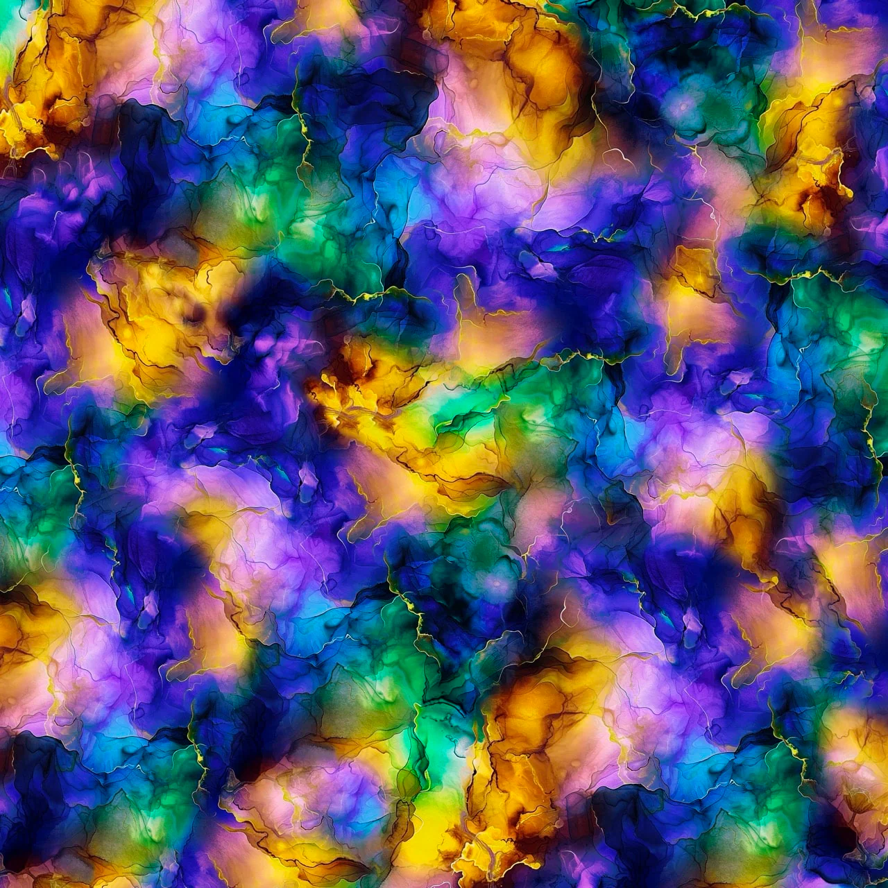 Midnight Marigold Quilt Back - Starburst 108" wide Fabric per yard