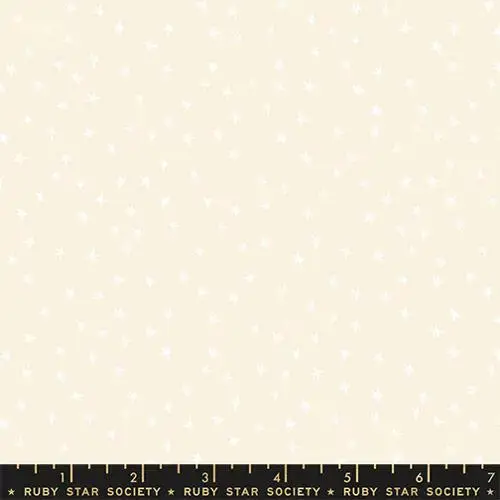 Mini Starry White On Natural 43"/44" Fabric Per Yard