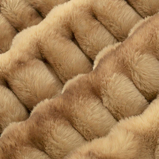 Luxe Cuddle Milan Enzo Mocha 58" - 60" Fabric per yard - Image 3