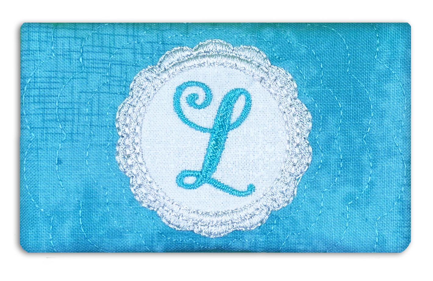 Monogrammed Card Case In the Hoop Machine Embroidery Design Set Pickle Pie Designs - Image 3
