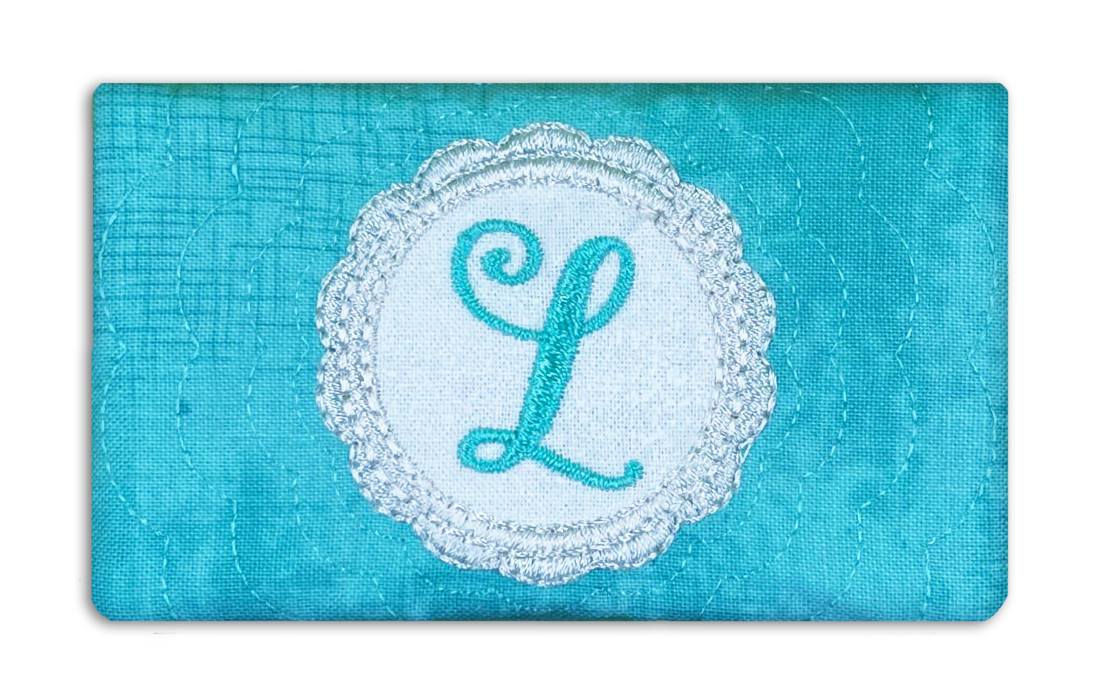 Monogrammed Card Case In the Hoop Machine Embroidery Design Set Pickle Pie Designs - Image 4