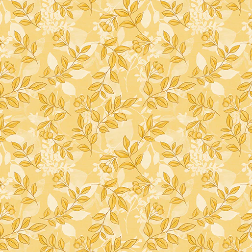 Mountain Foliage Maize Cotton 44"/45" Fabric Per Yard