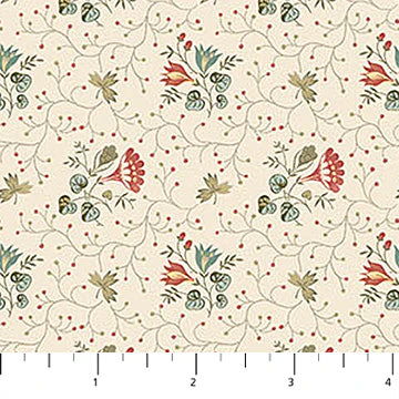 Multi Cream Manoir Antiques Road Show 44"/45" Cotton Fabric Per Yard