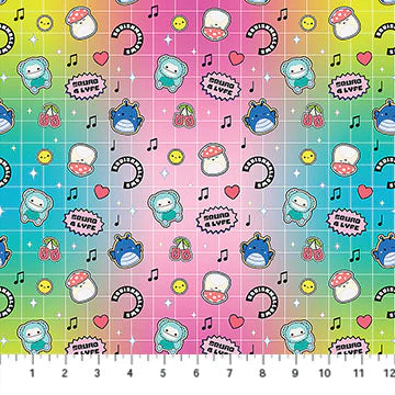 Multi Joyful 44"/45" Cotton Fabric Per Yard