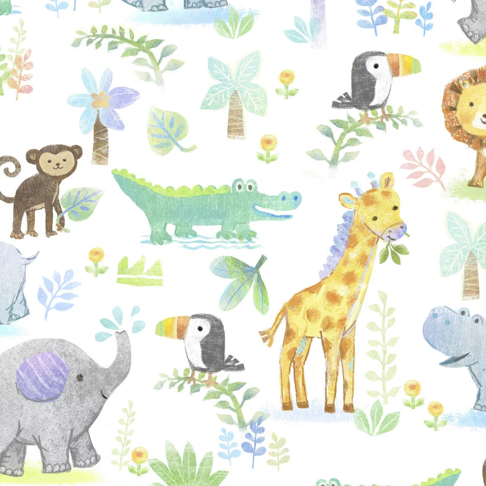 Digital Cuddle Multi Jungle Joy 58" - 60" Fabric per yard - Image 3
