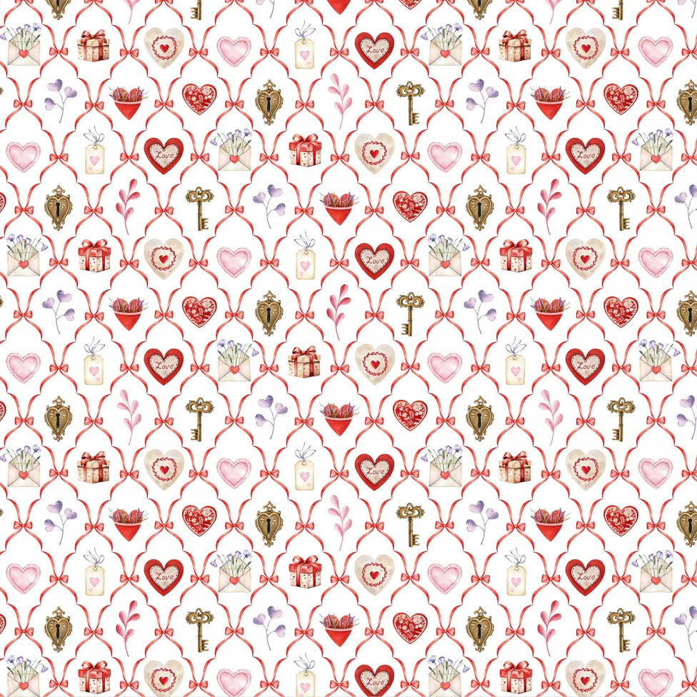 Digital Cuddle Multi Key To My Heart 58" - 60" Fabric per yard - Image 2