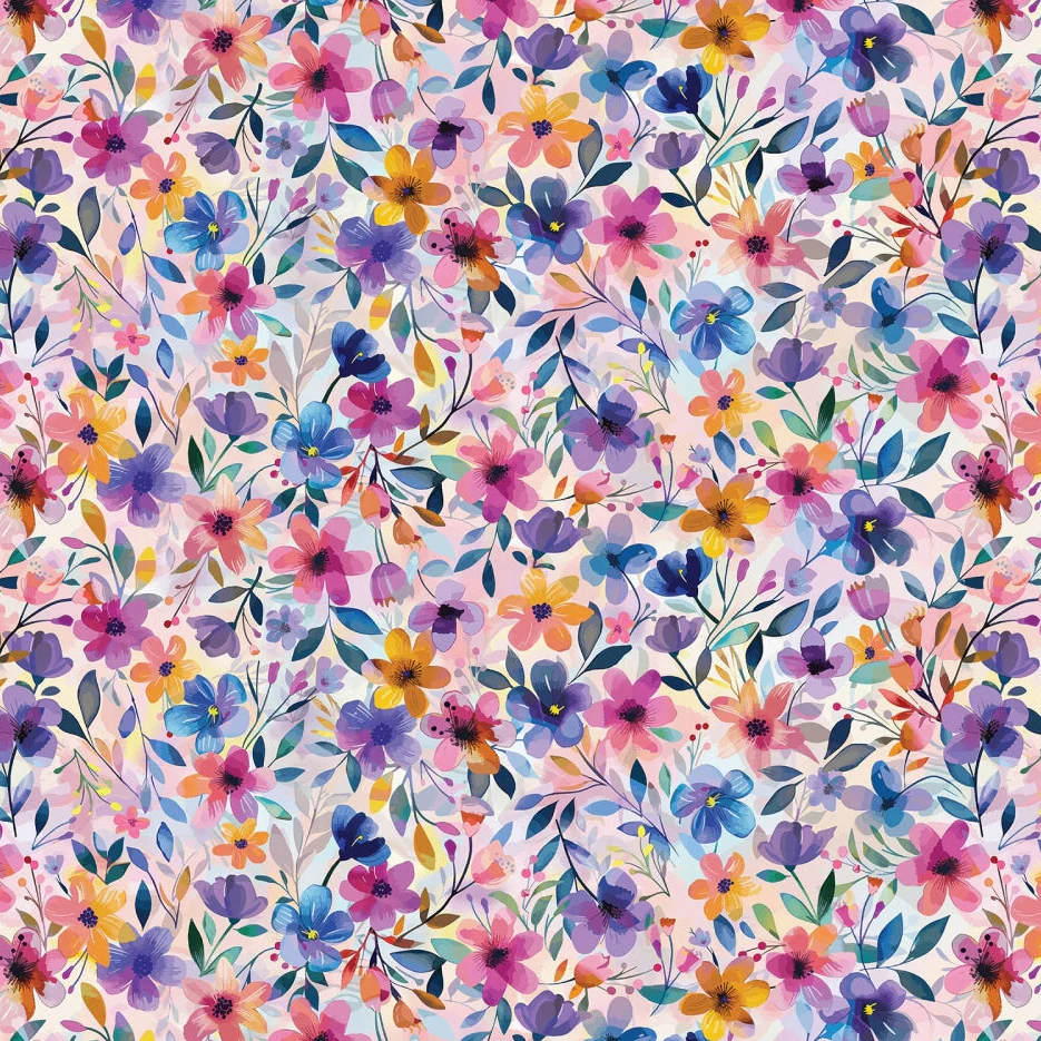 Digital Cuddle Multi Painted Petals 58" - 60" Fabric per yard - Image 2