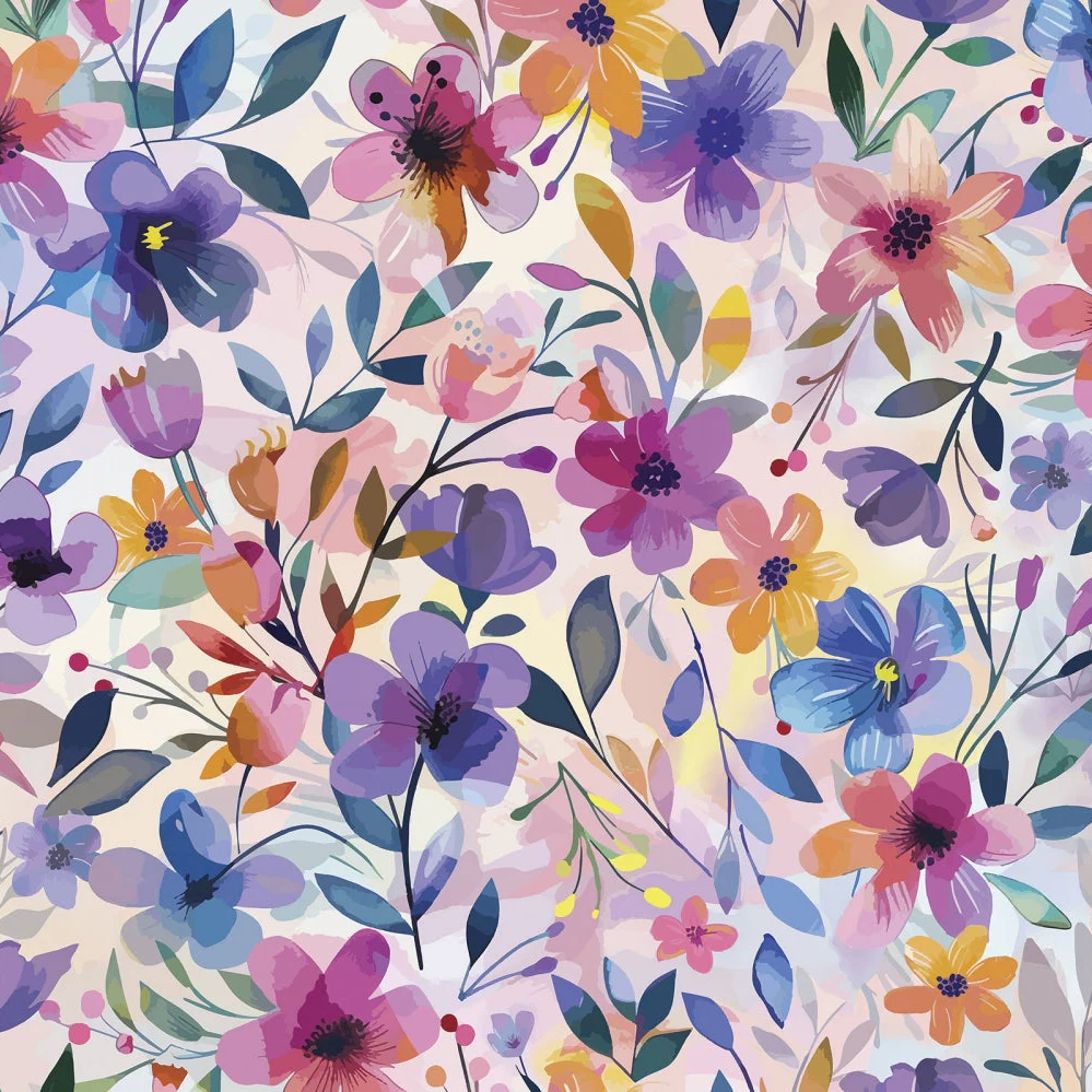 Digital Cuddle Multi Painted Petals 58" - 60" Fabric per yard - Image 3
