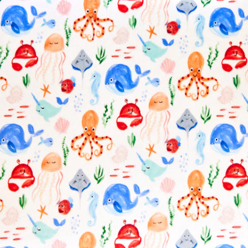 Digital Cuddle Multi Sea Pals 58" - 60" Fabric per yard - Image 2