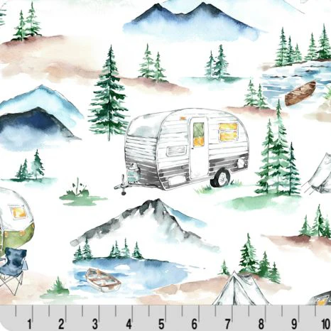 Digital Cuddle Multi Trailer Trails 58" - 60" Fabric per yard