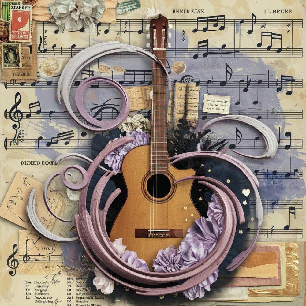 Music Sheet Fabric Panel 16