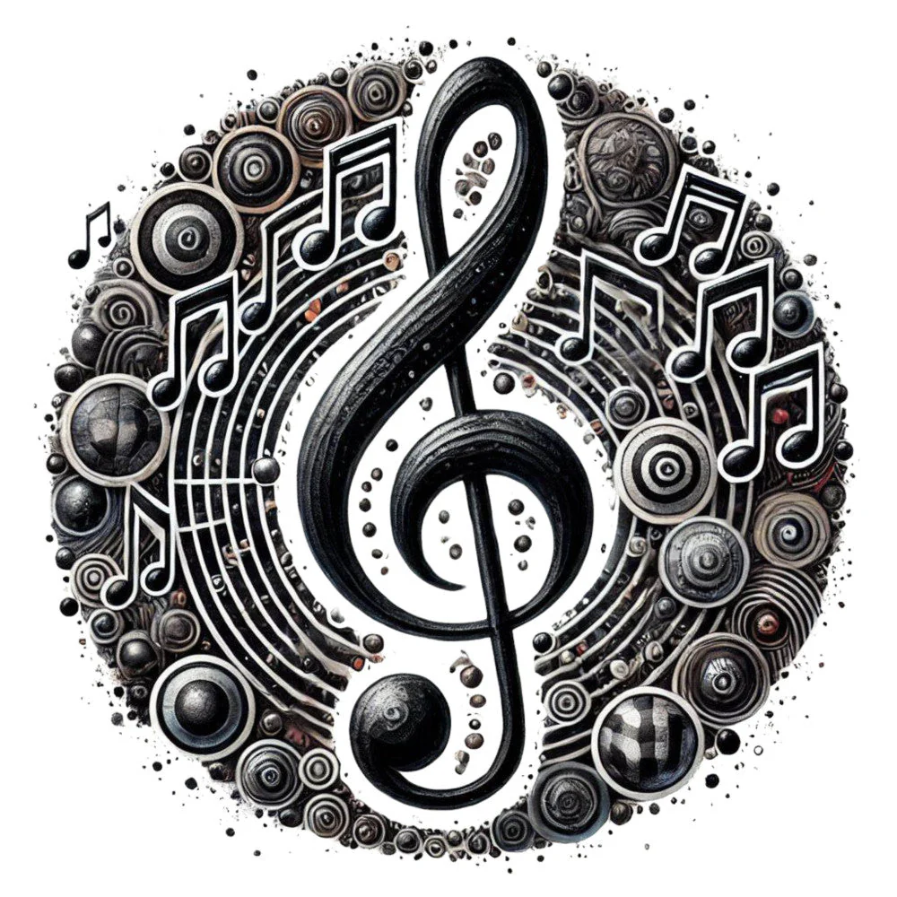 Musical Notes Fabric Panel 22