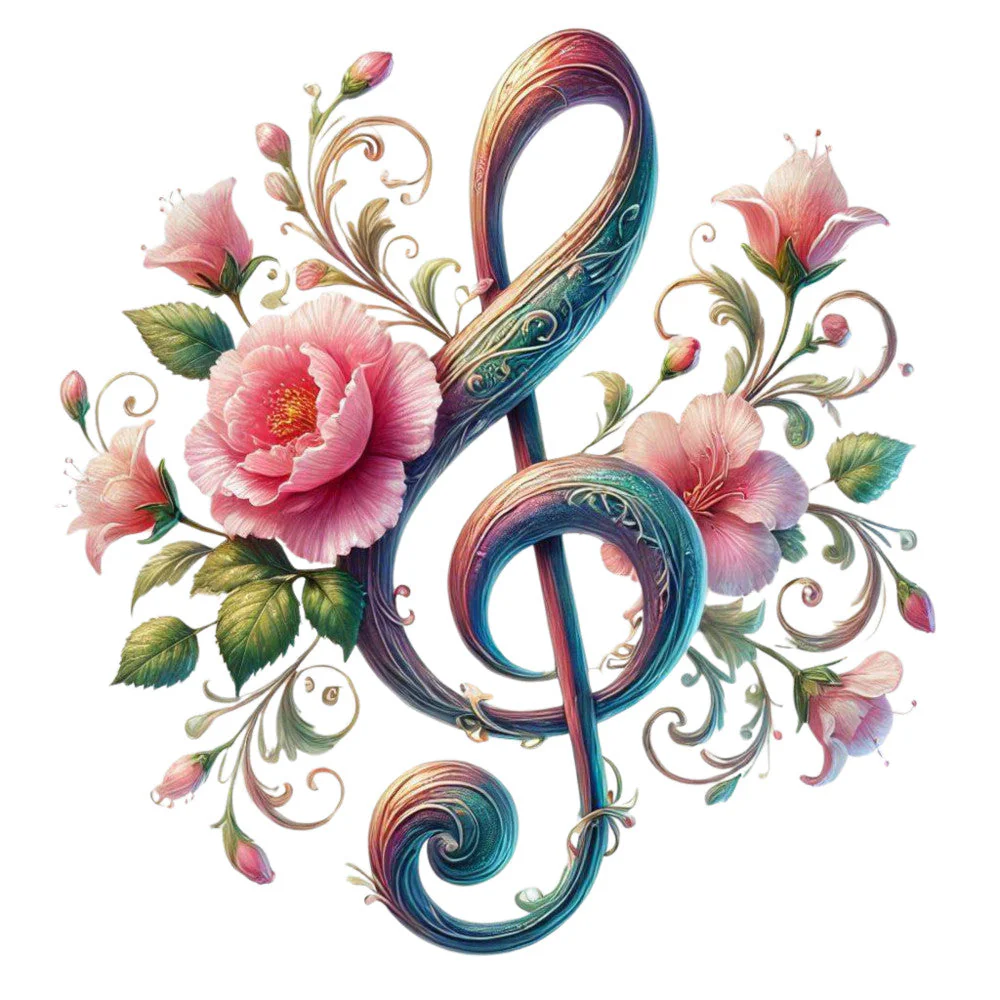 Musical Notes Fabric Panel 23
