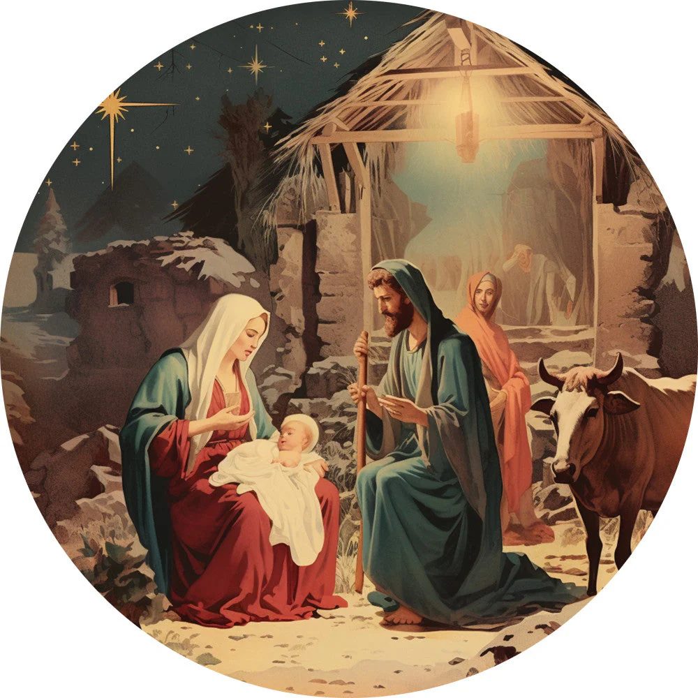Nativity Christmas Ornaments Fabric Panel 2