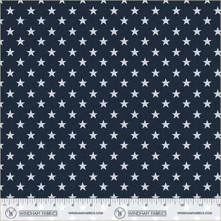 Navy America the Beautiful Stars 44"/45" Cotton Fabric Per yard