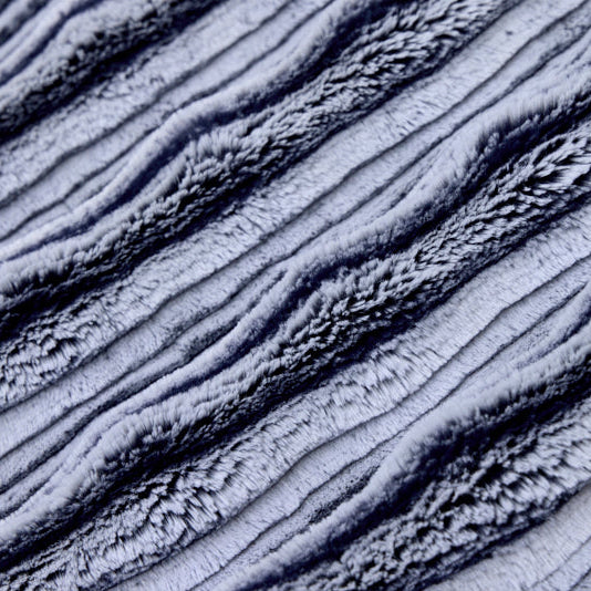 Luxe Cuddle Frosted Oceana Navy/Powder 58" - 60" Fabric per yard - Image 2