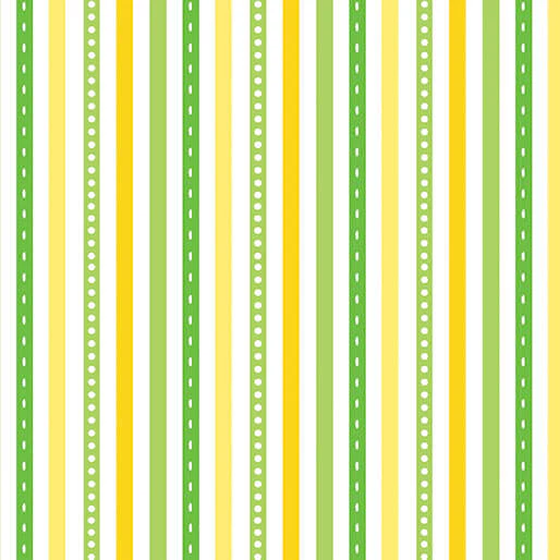 Noah's Journey - Rainbow Stripe - Yellow/Green 44" / 45" Fabric Per Yard