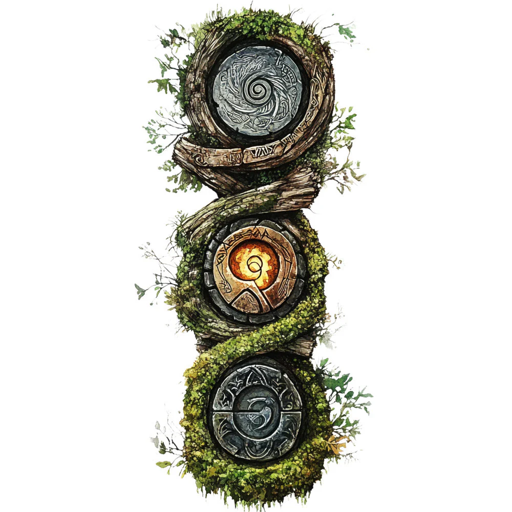 Nordic Totems Fabric Panel 32