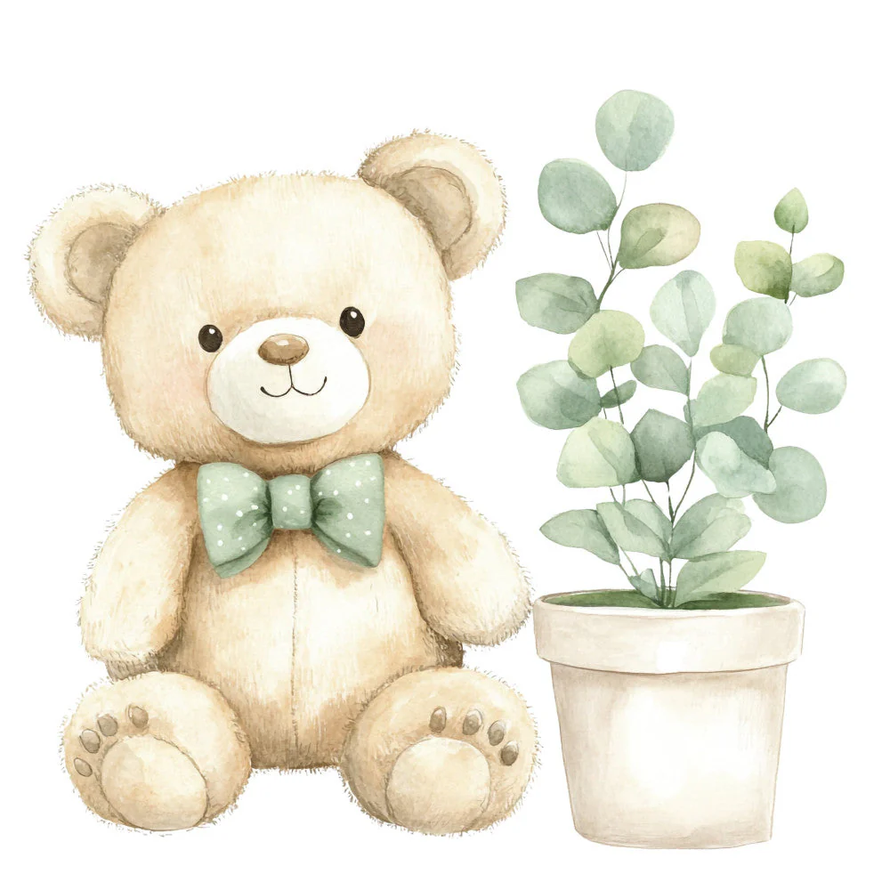 Nursery Teddy Bear Fabric Panel 14
