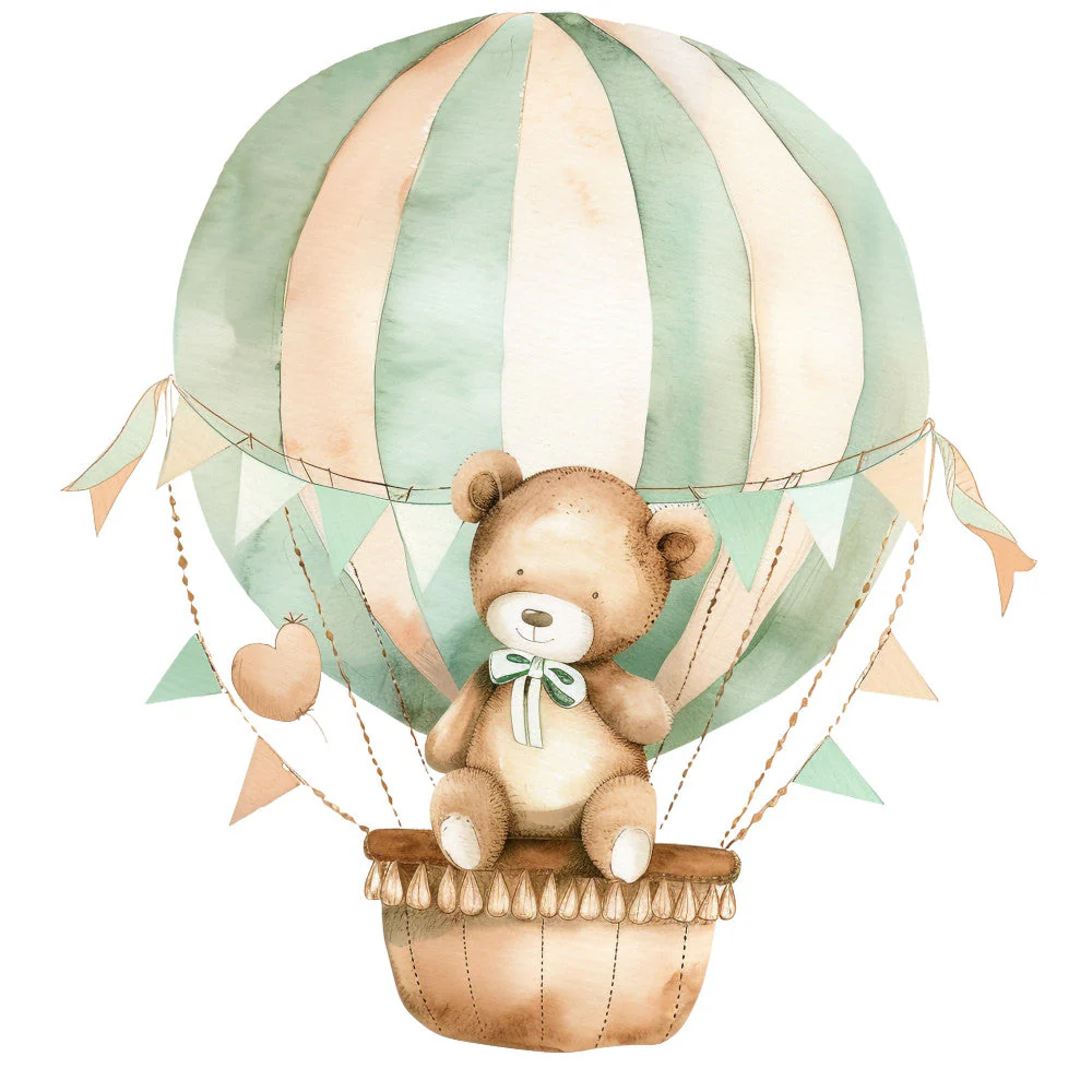 Nursery Teddy Bear Fabric Panel 18