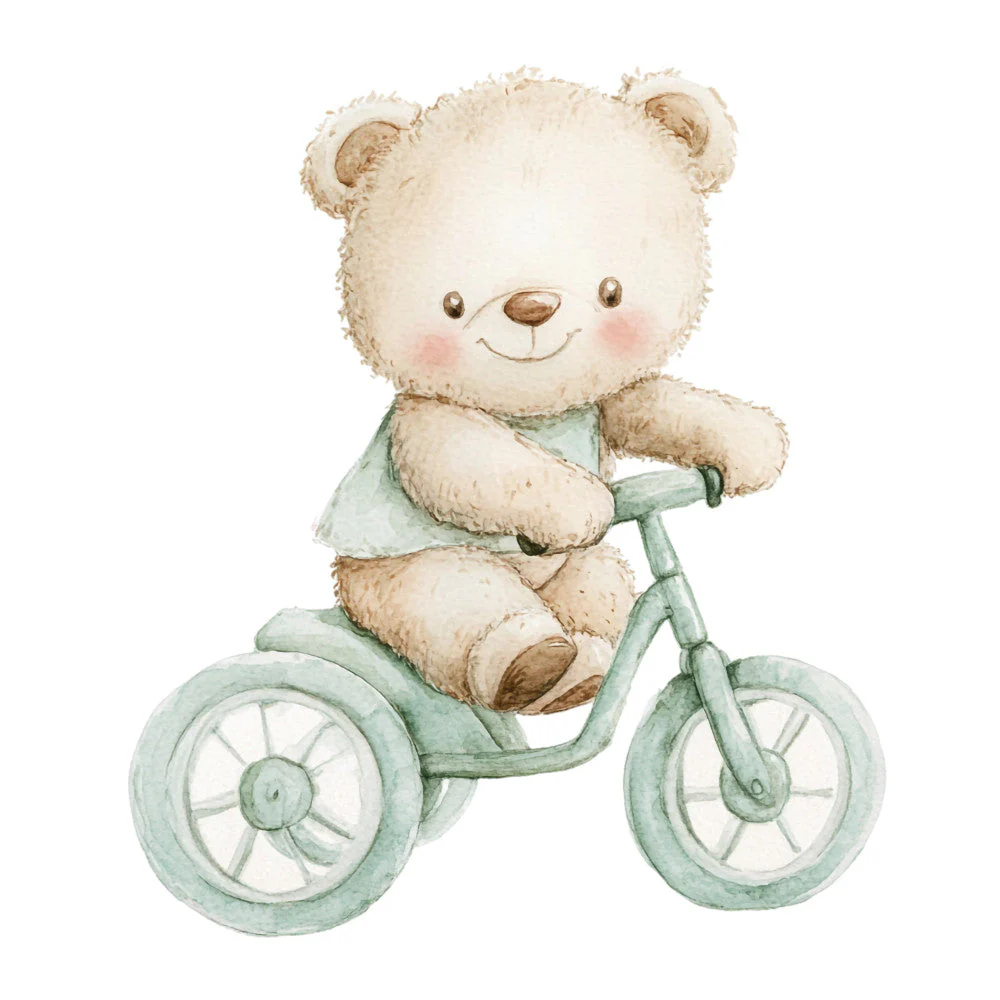 Nursery Teddy Bear Fabric Panel 3