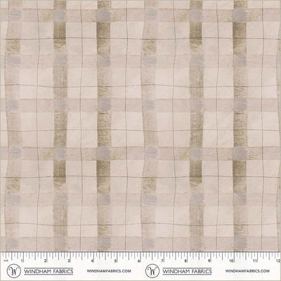 Oatmeal Plaid Cotton 43/44 Fabric Per Yard