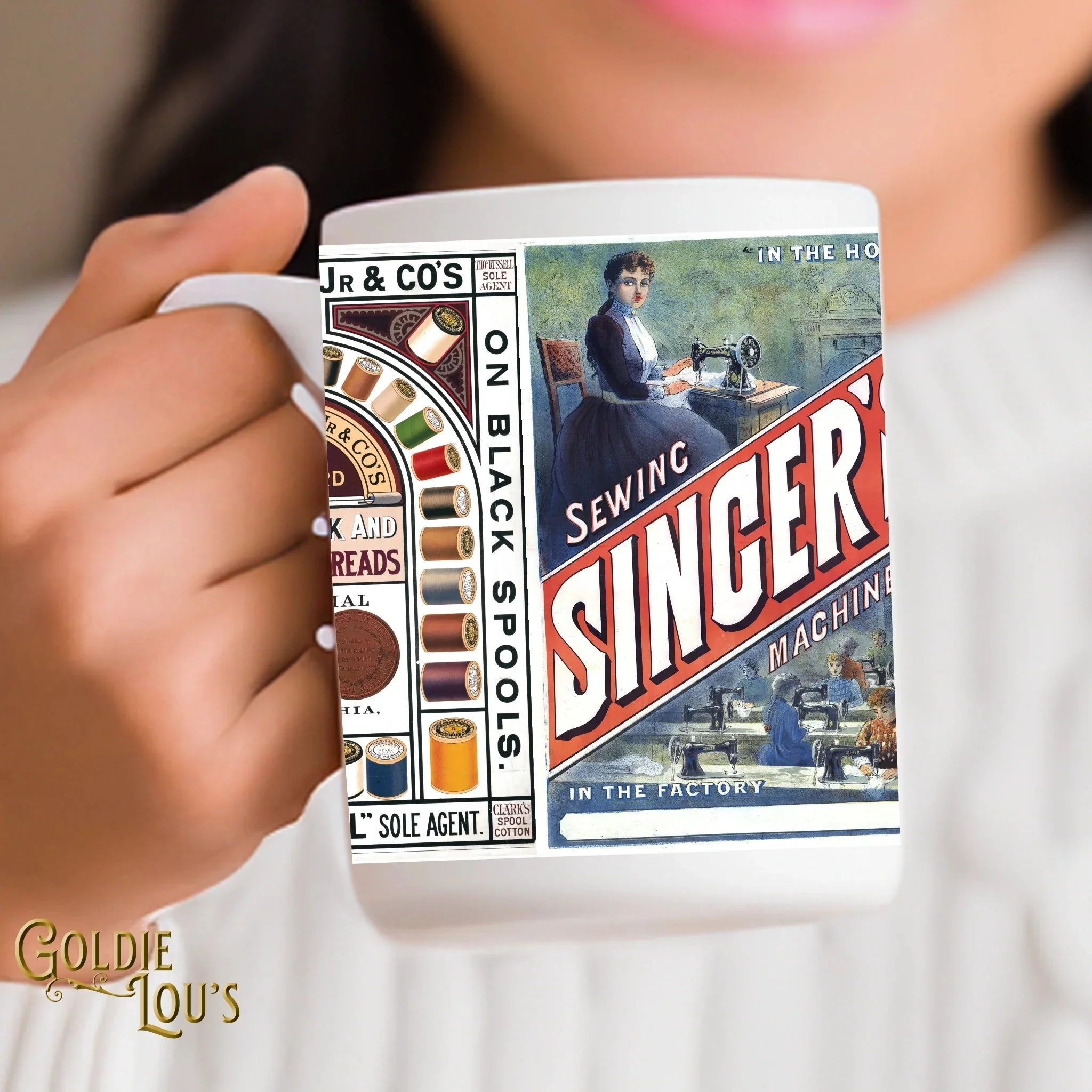 Old Sewing Labels Mug