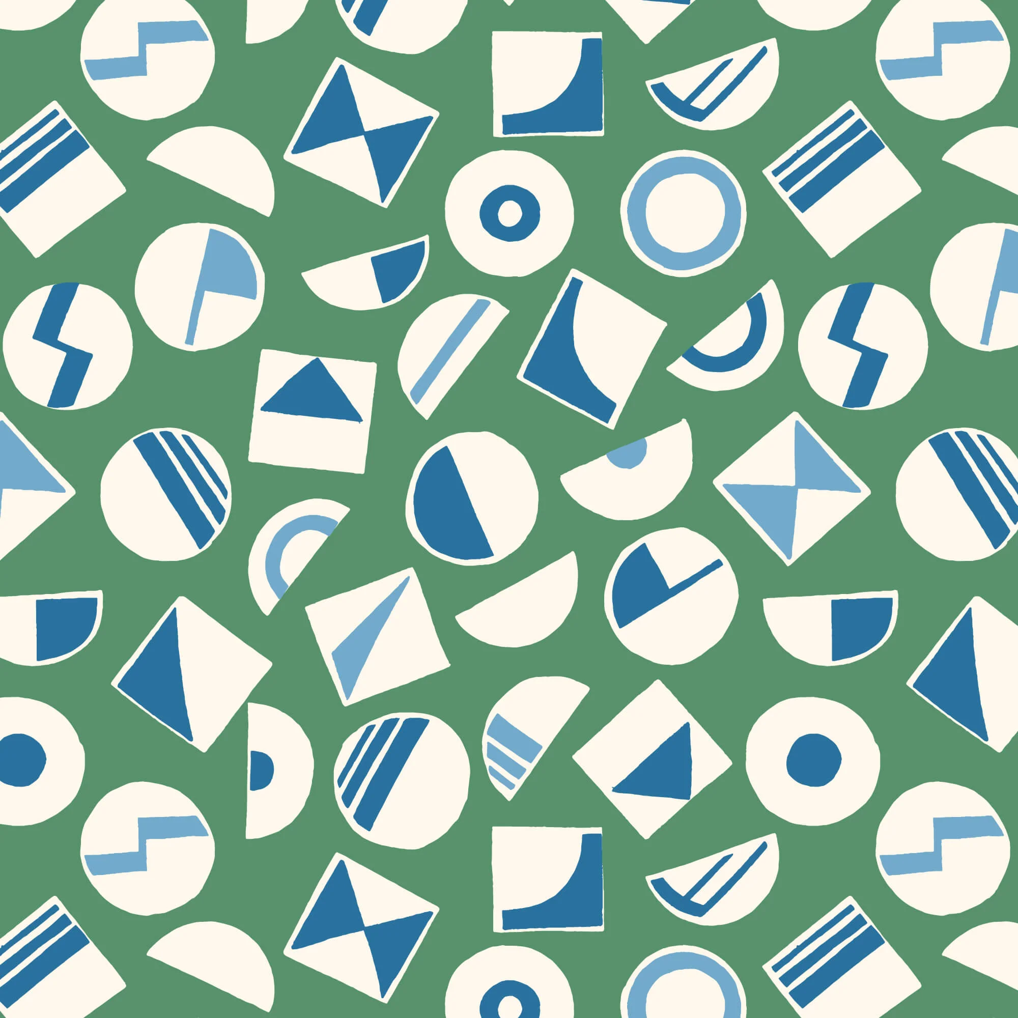 Orchard Deco - Bop - Green 44" / 45" Fabric Per Yard