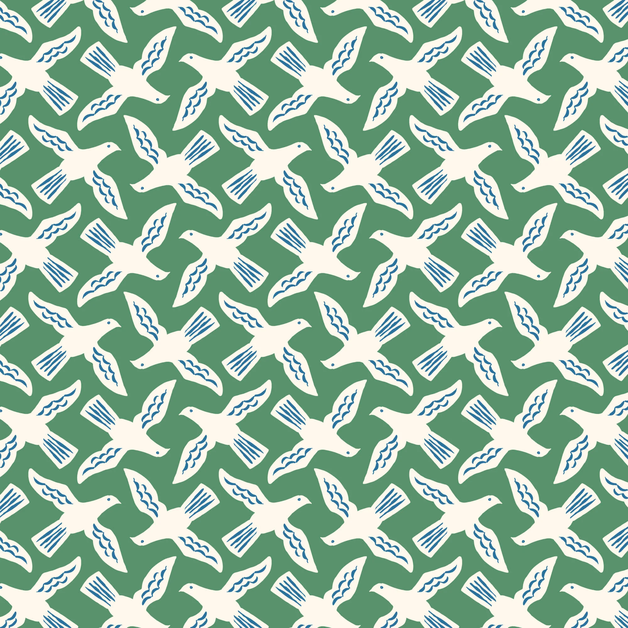 Orchard Deco - Flock - Green 44" / 45" Fabric Per Yard