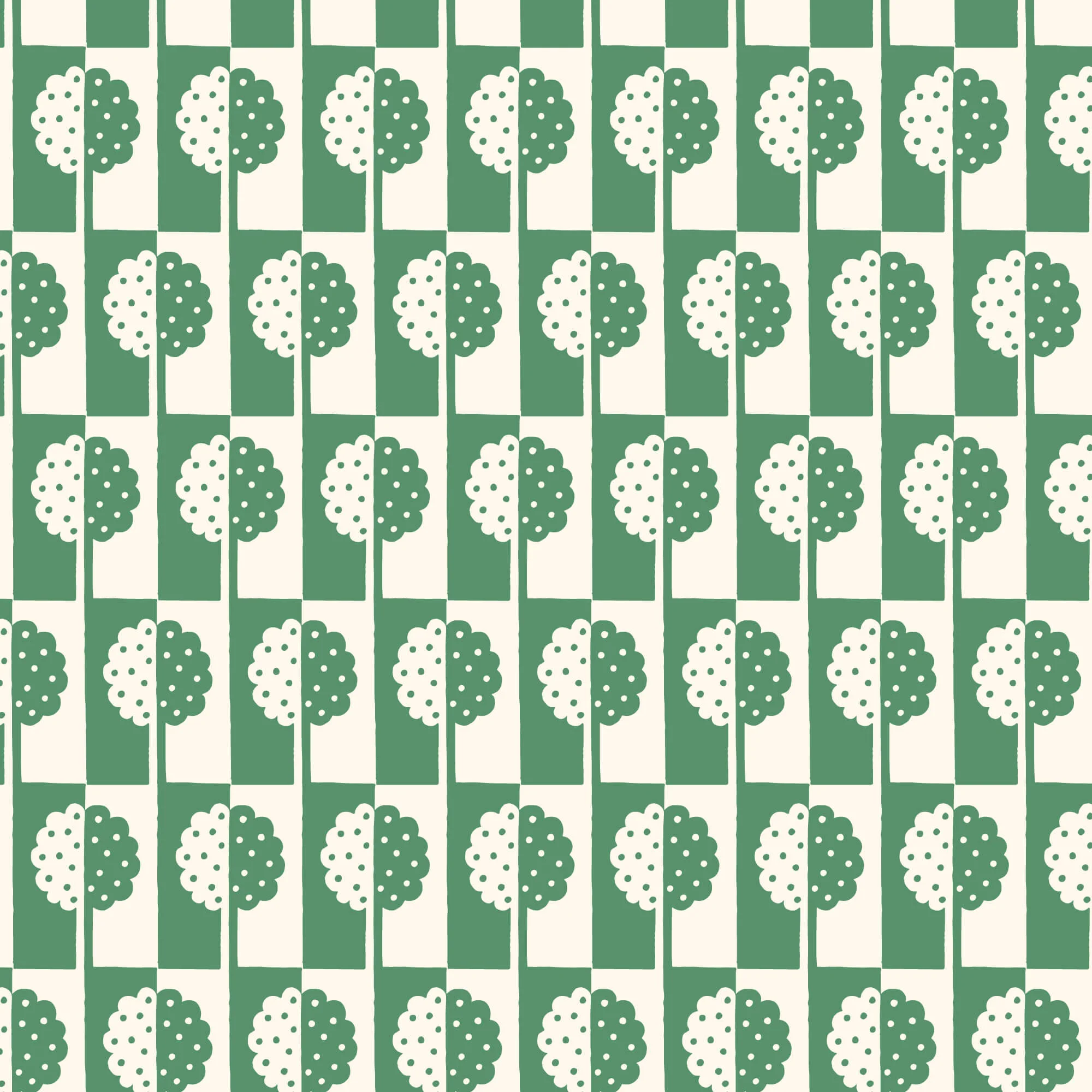 Orchard Deco - Holly Tree - Green 44" / 45" Fabric Per Yard