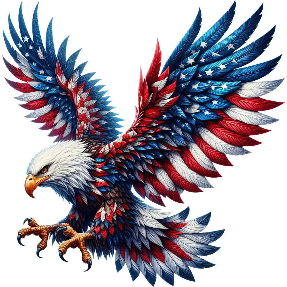 Patriotic Eagle Fabric Panel 4