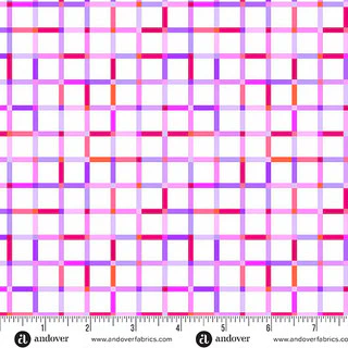Perfect Day Piknik Palid Purple Cotton 44"/45" Fabric Per Yard