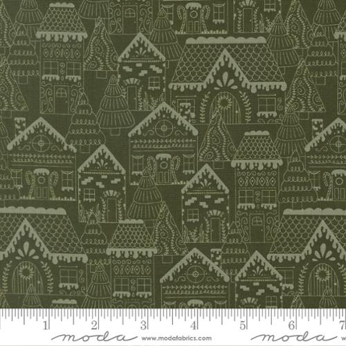 Pine Gingerbread Lane 44"/45" Cotton Fabric Per Yard - Image 2
