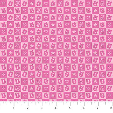 Pink Joyful 44"/45" Cotton Fabric Per Yard