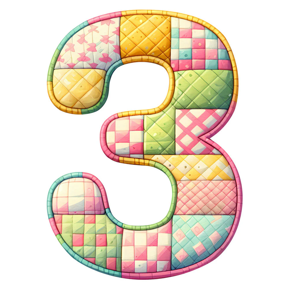 Pink Patchwork Alphabet Fabric Panel 16