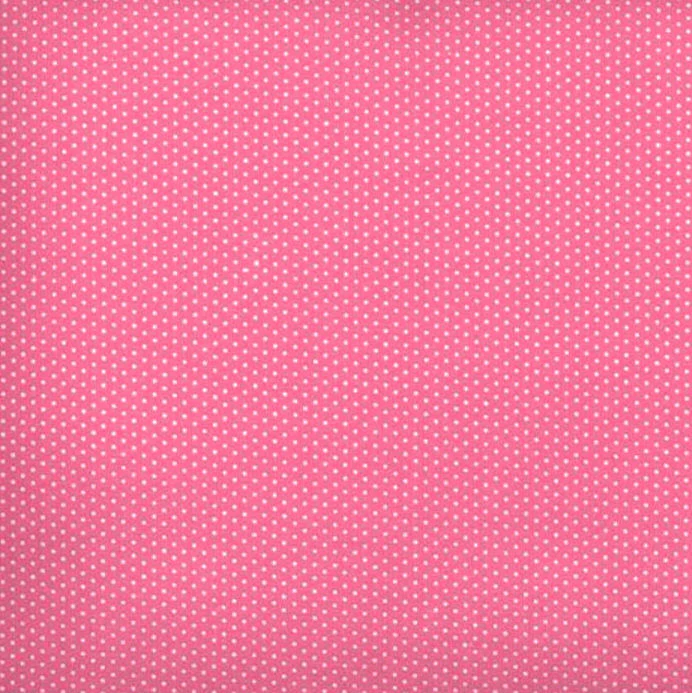 Pink Pin Dot 45" Wide Cotton Fabric Per Yard