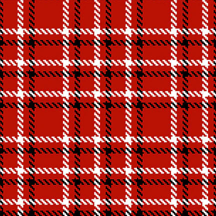 Plaid Essentials - Tattersall Plaid - Red 44" / 45" Fabric Per Yard