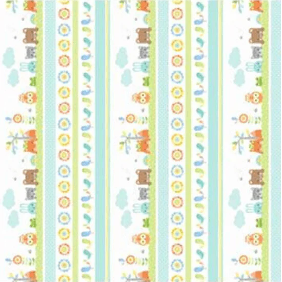 Playhouse Pals - Stripe 44" / 45" Fabric Per Yard
