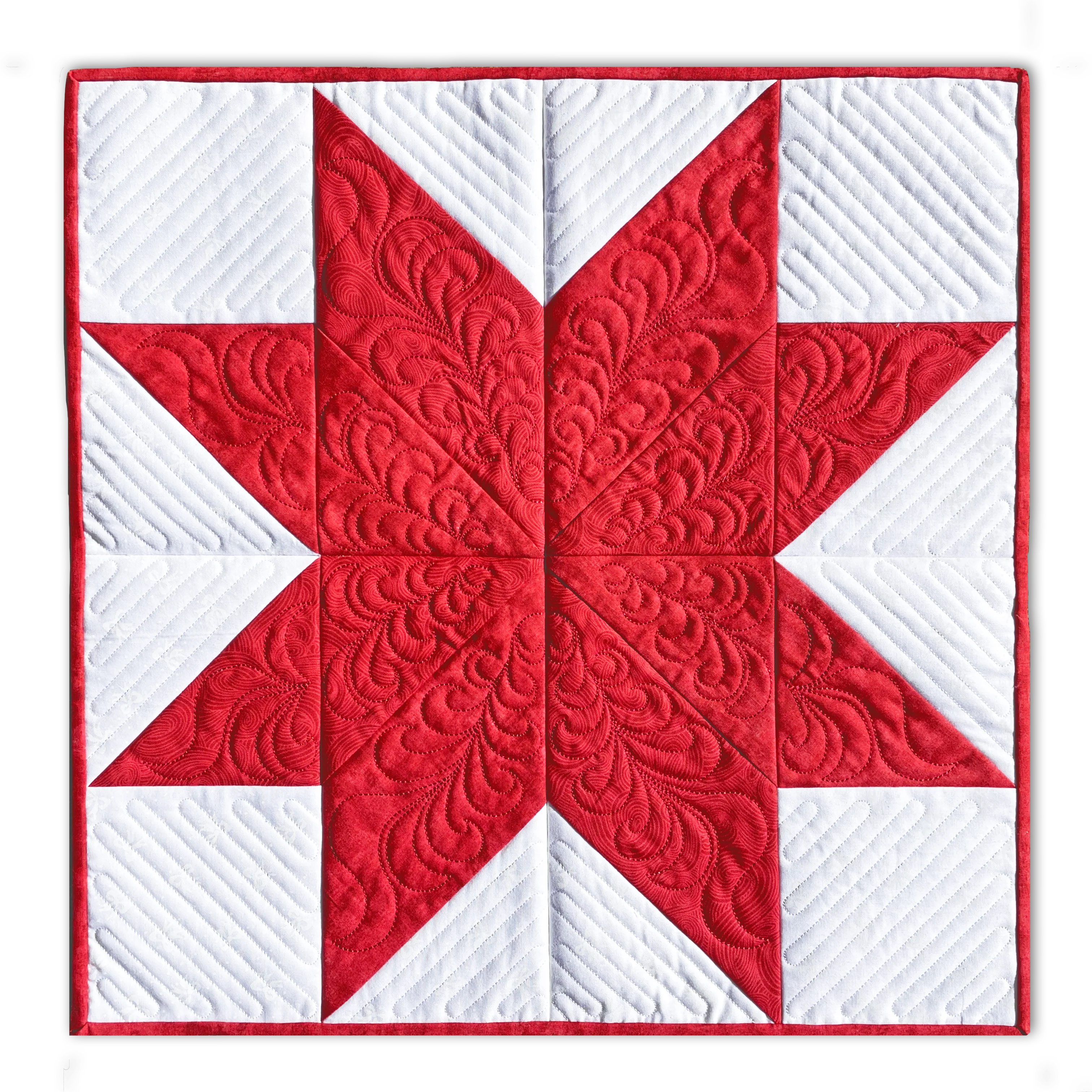 Poinsettia Quilt In-the-Hoop Machine Embroidery Set Pickle Pie Designs - Image 3
