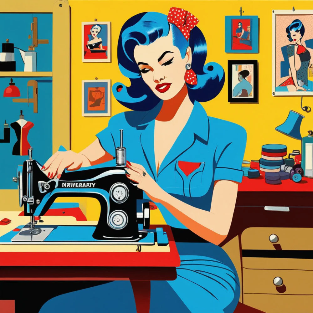 Pop Art Sewing Fabric Panel 47