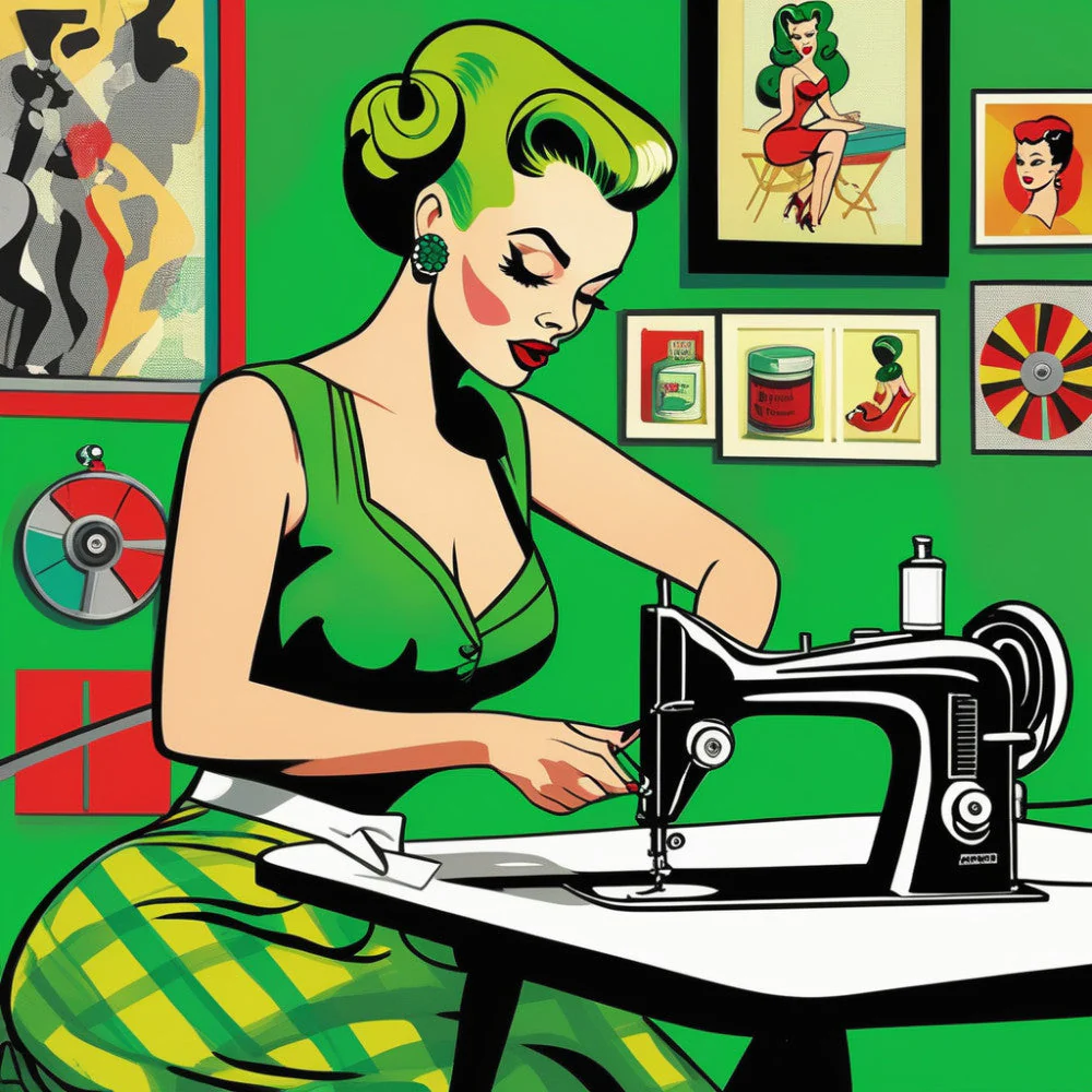 Pop Art Sewing Fabric Panel 85
