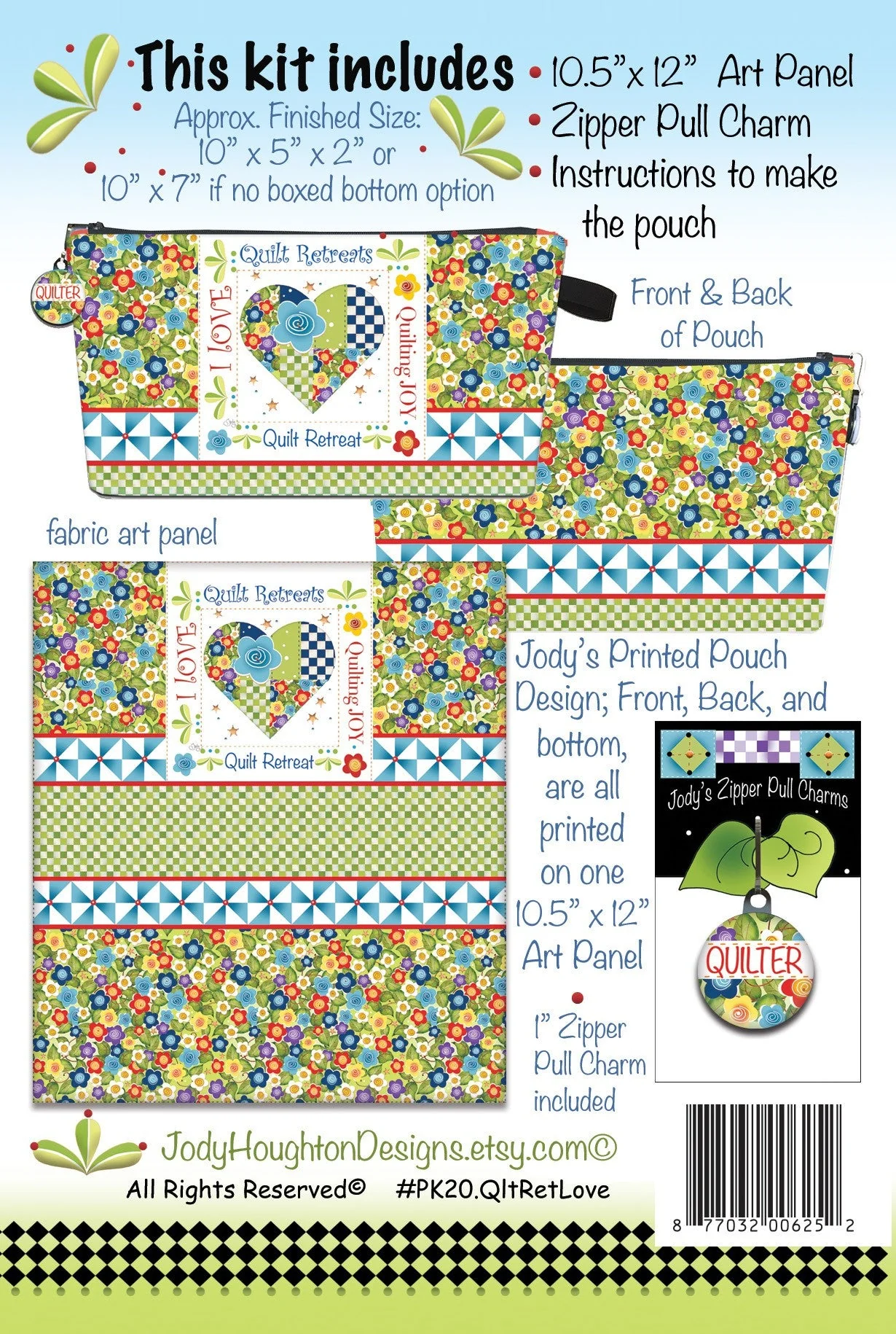 Printed Pouch Quilt Love