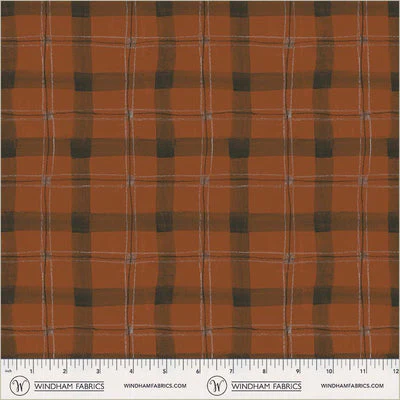 Proper Plaid Currant Cotton 43/44 Fabric Per Yard