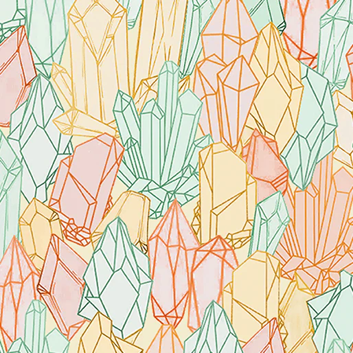 Quartz Crystal Canopy Multi Cotton 44"/45" Fabric Per Yard